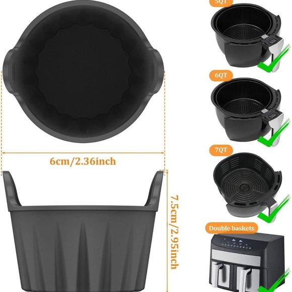 Silicone Air Fryer Egg Mold, Reusable Nonstick Air Fryer EggPoacher6Pcs(AnyColor - Picture 7 of 15